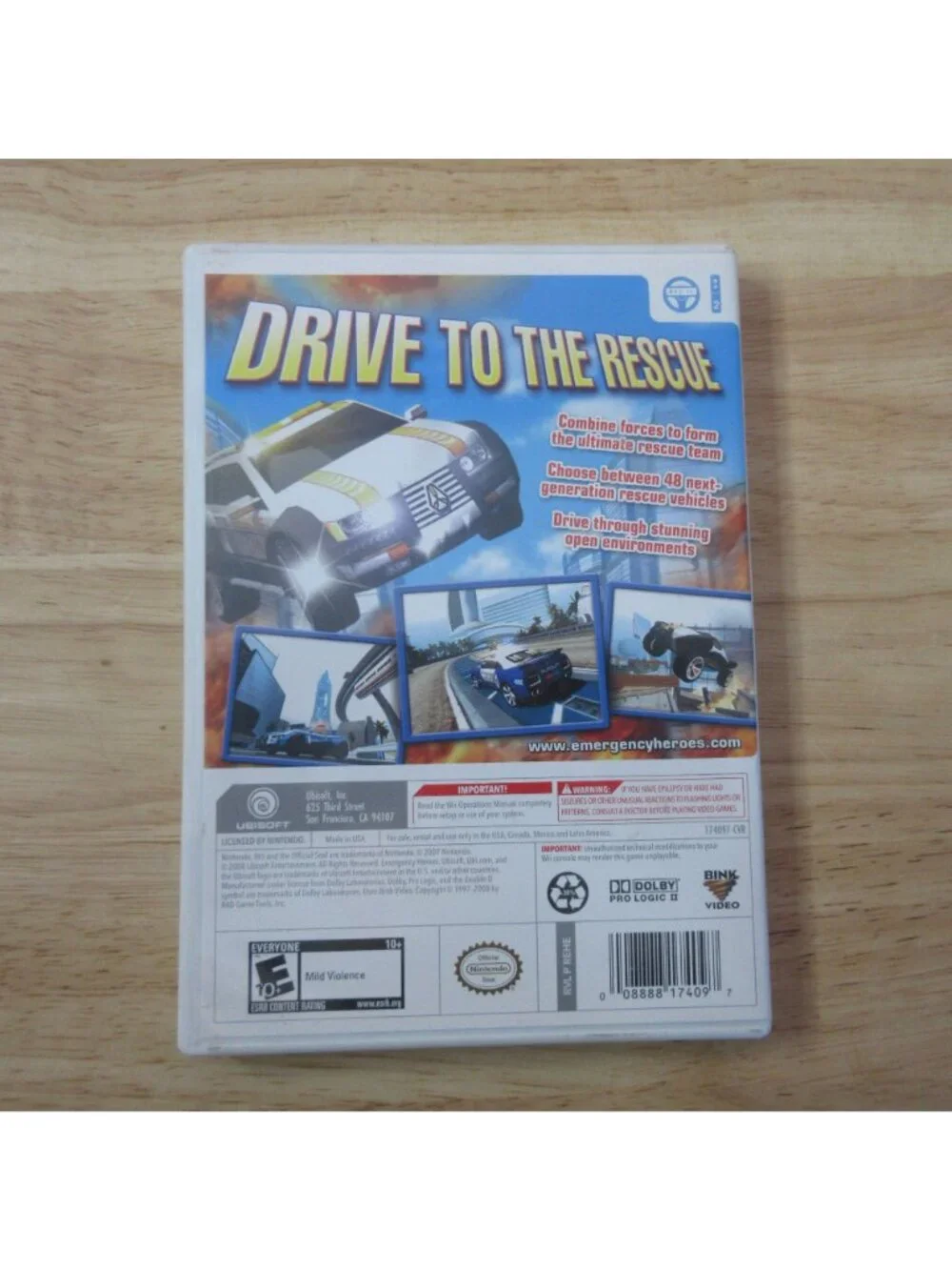 Wii Bundle 2 Video Racing Games - Monster Trucks Mayhem & Emergency Heroes